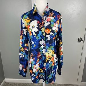 BANANA REPUBLIC Dillon Shirt Blue Floral NWOT XS